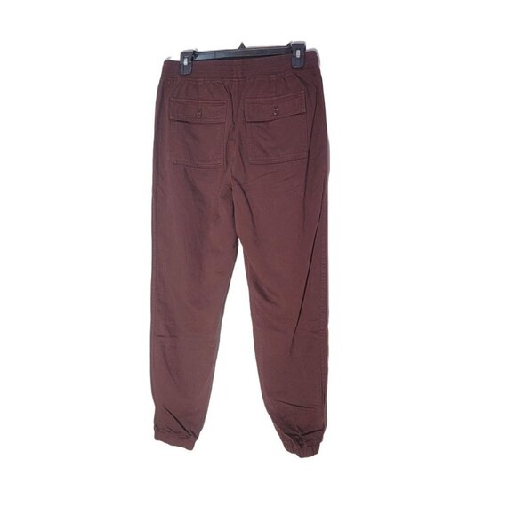 ❤️GAP Women's Sz S Washwell Cotton Jogger Pants Pull-On Ribbed Burgundy Soft New - Picture 3 of 6